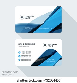 Creative Business Card Template with Abstract Background. Vector Illustration. Stationery Design