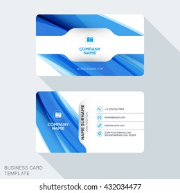 Creative Business Card Template with Abstract Background. Vector Illustration. Stationery Design