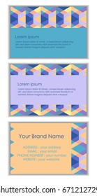 Plantilla creativa de tarjeta de visita con elementos de fondo abstractos. Ilustración del vector