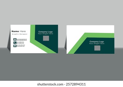 "Creative business card template with bold colors and unique elements. Great for designers, artists, and innovative brands. Editable in EPS format."
