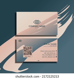 Creative business card template with brush stroke concept. Can be used for business cards, brochures, posters, decorations, etc.