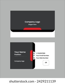 Creative Business Card Template. Creative and Clean Business Card Template . 
Flat Style Vector Illustration.