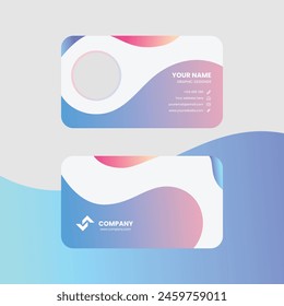 Creative business card template with cool gradient color