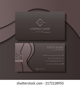 Creative business card template with dark color composition elegant concept. Can be used for business cards, brochures, posters, decorations, etc.