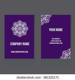 Creative business card template with editable design. 