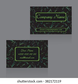Creative business card template with editable design. 