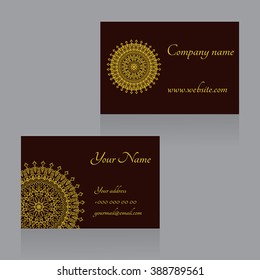Creative business card template with editable design. 