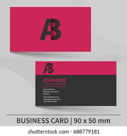 Creative business card template. Editable vector design. Suitable for print.