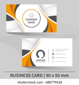 Creative business card template. Editable vector design.