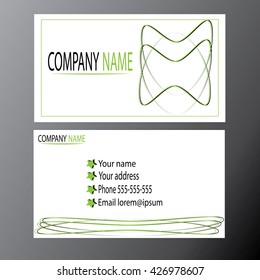 Creative business card template, flat design vector illustration