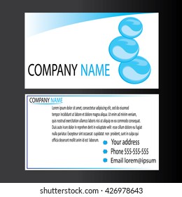Creative business card template, flat design vector illustration
