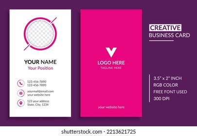 Creative business card template layout