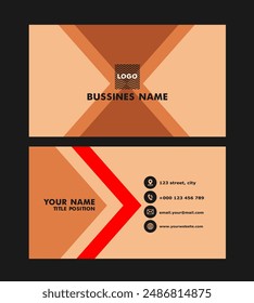 Creative business card template with overlapping concept