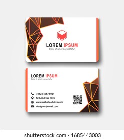 Creative business card template with polygonal style