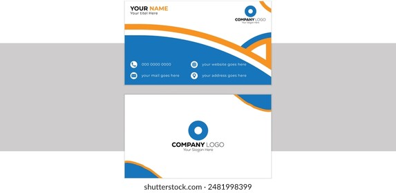 creative business card template. Portrait and landscape orientation. Horizontal and vertical layout. Vector illustration