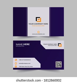 Plantilla de tarjeta de visita creativa Vector Premium