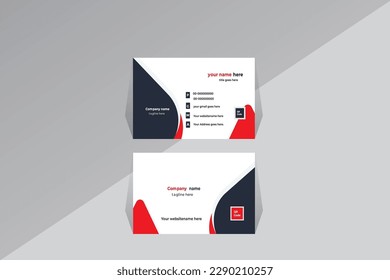 tarjeta de visita creativa Diseño de tarjeta profesional de plantilla con forma geométrica limpia.	
