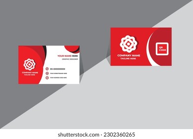 creative business card Template professional card design with Clean gradient color geometric shape.