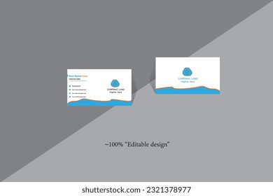 tarjeta de visita creativa Diseño de tarjeta profesional de plantilla con forma geométrica limpia.