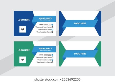 Creative business card template, professional business card design layout vector