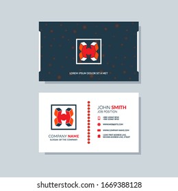 Color rojo creativo de la plantilla de la tarjeta profesional. Diseño plano, fondo abstracto de tapa moderna