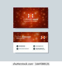 Color rojo creativo de la plantilla de la tarjeta profesional. Diseño plano, fondo abstracto de tapa moderna