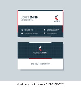 Color rojo creativo de la plantilla de la tarjeta profesional. Diseño plano, fondo abstracto de tapa moderna
