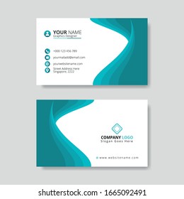 creative business card template with Shade colors