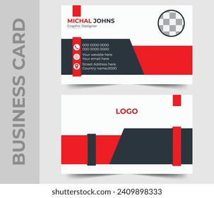 Creative business card template with two sides.