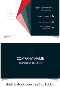Plantilla creativa de tarjeta de visita. Diseño vectorial de tarjetas de visita.