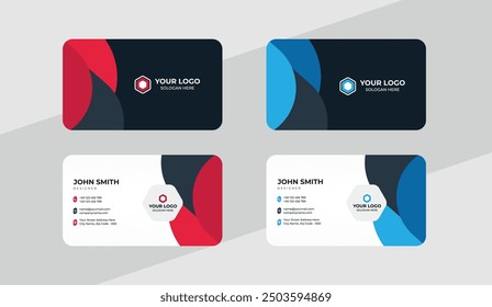 creative business card template vector  design