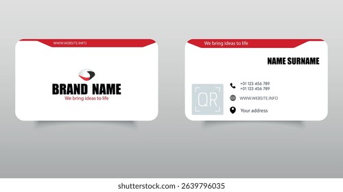 Creative Business Card Template. Vector Illustration. Editable file.
