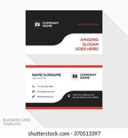 Plantilla vectorial de tarjeta de presentación creativa. Ilustración de vectores de diseño plano. Diseño de diseño estacional
