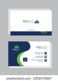 Una tarjeta de visita creativa. Diseño horizontal, tarjeta de visita personal con el logotipo de la empresa. Ilustración vectorial, plantilla profesional.
