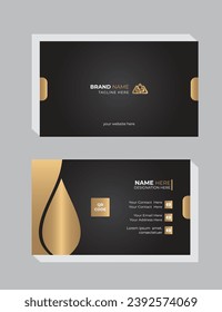 A creative business card for visiting. Horizontal Layout, Personal visiting card with company logo. Vector illustration, Professional Template.