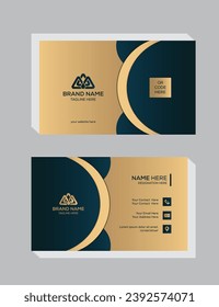 A creative business card for visiting. Horizontal Layout, Personal visiting card with company logo. Vector illustration, Professional Template.