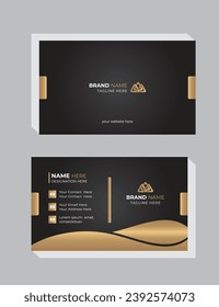 A creative business card for visiting. Horizontal Layout, Personal visiting card with company logo. Vector illustration, Professional Template.