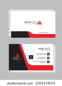 A creative business card for visiting. Horizontal Layout, Personal visiting card with company logo. Vector illustration, Professional Template.