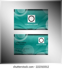 Creative business cards blue blackground 