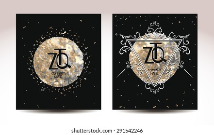 Creative business cards with metal design elements