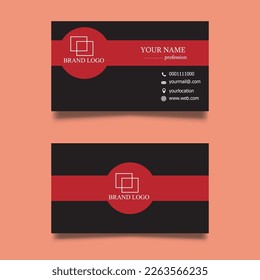 tarjetas de visita creativas, plantilla de tarjeta de negocios limpia Vector moderna. Diseño plano, tarjeta de presentación moderna con el logotipo de la empresa. Plantilla de tarjeta de visita de vector