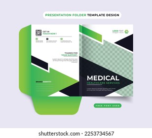 Creative business company presentation folder cover template design