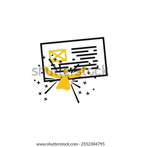 Creative business concept illustration for internet business, e-commerce, social media, online communication, management, digital marketing and web design. Vector illustration.
