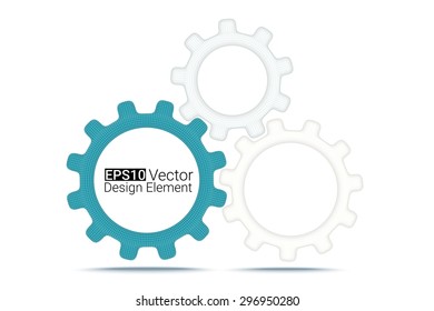 creative business concept with wireframe gears. Eps10 vector background for your design
