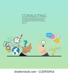 creative business consulting template logo design. banner consulting concept