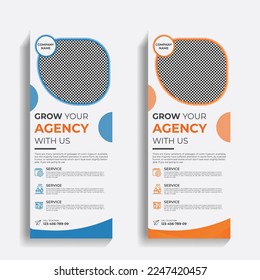 Creative Business and corporate, agency, modern Roll up standee banner design with two colors