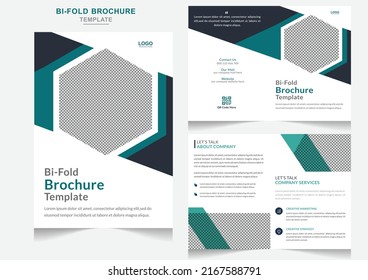 Creative business corporate business bifold brochure template design, Leaflet cover,  Brochure Layout design print Ready vector layout