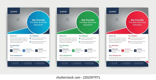 Creative business corporate flyer template with modern layout