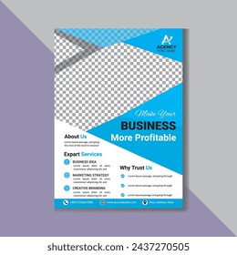 Creative Business, Plantilla de Volante Corporativo, plantilla, empresa, negocio, anuncio, corporativo, diseño, impresión, folleto, cubierta, marketing, presentación, ,bienes raíces, personalizar, moderno, azul, dh3455