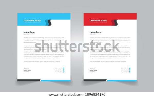 Creative, Business and Corporate\
letterhead design templates for your project design Vector\
shapes